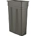AmazonBasics 23 Gallon Commercial Slim Trash Can, No Handle, Grey, 4-Pack