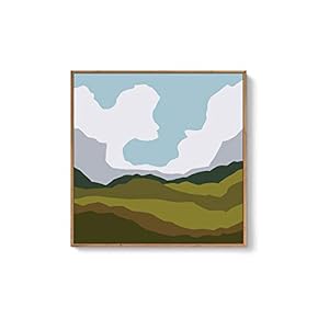 Framed Canvas Wall Art Natural Scenery Canvas Prints Home Artwork Decoration for Living Room,Bedroom - 16x16 inches