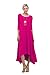 Love In 3/4 Long Sleeve Round Neck High Low Flared Maxi Dress W/ Pocket