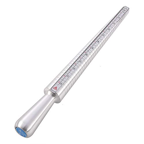 Ring Sizer, Metal Ring Mandrel and Finger Size Measuring Rod Jewelry Making Measurement Tool Round Model Set