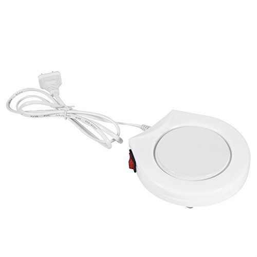 110V White Electric Powered Cup Warmer Heater Pad Coffee Tea Milk Mug US Plug