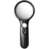 Greatstar Magnifier，Handheld 3X 3 LED Magnifier,45X Illuminated Jewelry Loupe Super High Clarity Lightweight for Reading Small Prints, Map, Coins, Inspection. (Style3)