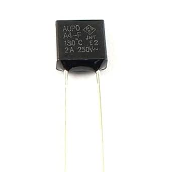 10 Pcs Per Lot Aupo Thermal Fuse Cutoff TF 130 Degree 250V 2A A4-F ...
