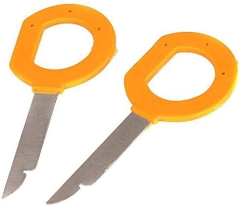 Sound-way 2XCar stereo radio removal tools keys VW - SEAT - AUDI - SKODA - FORD, Yellow - Image 3