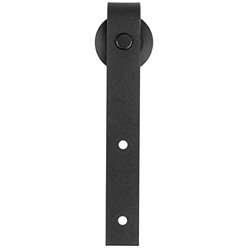 Amazon Basics Sliding Barn Door Hardware Kit, 6.6 Foot, J Shape, Black Pricepulse