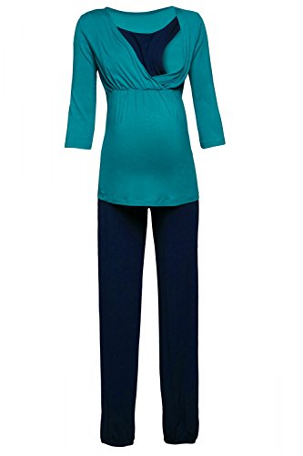 Happy Mama Womens Maternity Top Nursing Breastfeeding Pyjamas