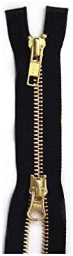 YKK Brass 2 Way Separating Parka Zipper 26" Black