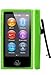 Importer520 Belt Clip TPU Rubber Skin Case Cover for Apple iPod Nano 7th Generation 7G 7 (Neon Green)