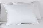 Nautica 300-Thread Count Premium Cotton Dobby Stripe Twin Pack Pillows For All Sleep Positions, King