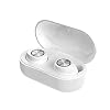 KawKaw Bluetooth Inear Kopfhörer mit portabler Ladebox und Noise-Cancelling für Sport, Gaming, Outdoor, Motorrad & Flugzeug – Mini Wireless Headphones mit eingebautem Mikrofon (Weiß)