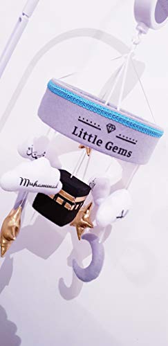 baby blue cot mobile