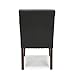 OFM ESS Collection Bonded Leather Executive Armless Guest Chair with Wooden Legs, in Black (ESS-9020-BLK)