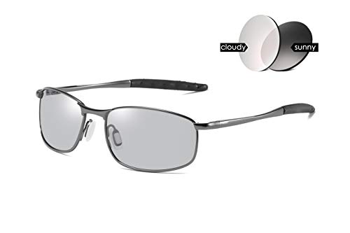 FEISEDY Classic Polarized Photochromic Sunglasses Driving Photosensitive Glasses B2444