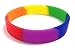 TheAwristocrat (USA COMPANY 1 Dozen Multi-Pack Rainbow Wristbands Bracelets Silicone Rubber - Select from a Variety of Colors (Rainbow, Adult (8