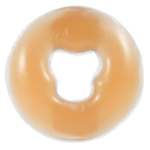 ANGGREK Silicone Pillow Soft Massage Overlay Face Relax Cradle Cushion Pad Face Relax Pillow Headrest SPA Beauty Salon Skin Care(Beige)