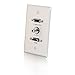 C2G 41034 HDMI, VGA and 3.5mm Audio Pass Through Single Gang Wall Plate, Brushed Aluminum