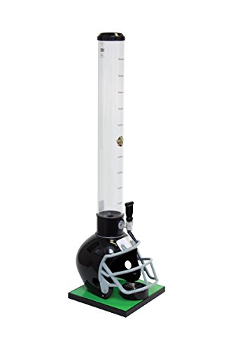 Beer Tubes Black Football Helmet Beverage Tower Dispenser with Regular Tap, 100 oz. Tall Tube, FBK-32-R