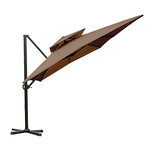 Mua Abba Patio 9 By 12 Feet Rectangular Offset Cantilever Dual Wind Vent Patio Hanging Umbrella With Cross Base Cocoa Tren Amazon Má»¹ Chinh Hang 2020 Fado