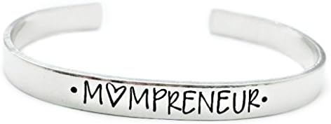 Mompreneur Cuff Bracelet - Hand Stamped Jewelry
