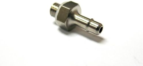 MettleAir 125NP-1M3-SB 1/16" ID M3 Male Single Barb Hose/Tubing Fitting Connector, Nickel Plated