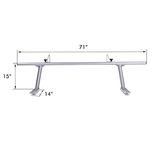 AARacks Model APX2502SLV LowProfile Utility Aluminum PickUp Truck Ladder Rack with Load