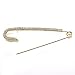 TQS Clothes Pins - Unique Punk Chic Style Brooch Pin - Golden Simulated Pearls