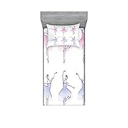 Ambesonne Ballet Fitted Sheet & Pillow Sham
