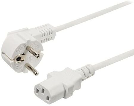 Cable de alimentacion CPU (5 Metros, Blanco): Amazon.es ...