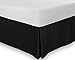 Utopia Bedding Queen Bed Skirt - Soft Quadruple Pleated Ruffle - Easy Fit with 16 Inch Tailored Drop - Hotel Quality, Shrinkage and Fade Resistant (Queen, Black)