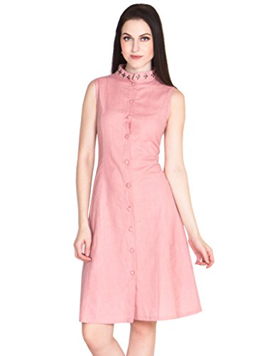 pink colour short dress