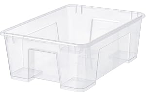 MAC MARIE & ADAM'S COLLECTION YOUR COMFORT IS OUR AMBITION.... MAC Small Storage Box, Transparent,with snap closure, stackable, living room, bedroom, garage (39x28x14 cm)