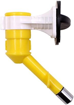 GPF Hanging Type Pet Waterer,Pet Water Nozzle Dispenser Automatic Plastic Nozzle Waterer Hanging Fountain Feeder,Yellow