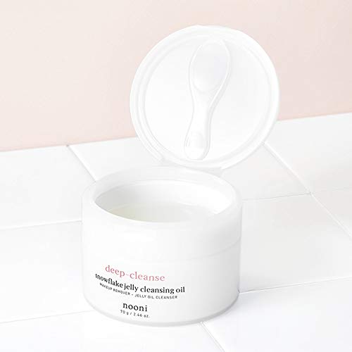 NOONI DeepCleanse Snowflake Jelly Cleansing Oil, Korean Skin Care, Makeup Remover, Cleansing