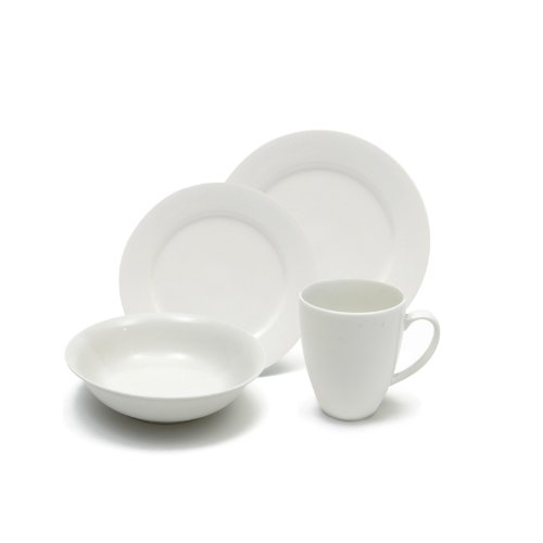 Maxwell and Williams Basics 16-Piece Providence Dinner Set, White