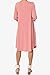TheMogan Women's Casual Long Sleeve Boat Neck Knee Length Pocket A-Line Swing T-Shirt Dress