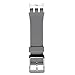 Silver Plated Stainless Steel Buckle Waterproof Silicone Rubber Watch Strap Watch Band (19mm, Grey)