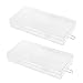 CASE STAR 2 Pack Waterproof Transparent Clear Hard Plastic 18650 Battery Storage Case Box Holder Organizer with Hook for 8 x 18650 Batteries (Clear Battery case-2pcs)