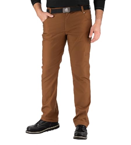 Legendary Whitetails Men's Stretch Woven Canvas Straight Leg Pant, Chestnut, 40…