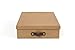 Bigso Oskar Canvas Paper Laminate Letter Storage Box, Brown