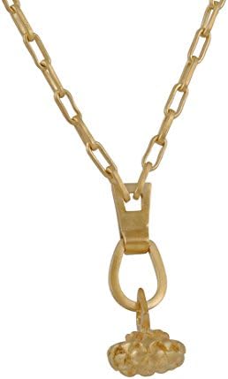 VESPER ROSE - Zoe Necklace with Thistle Charm in Black Rhodium Plated Brass