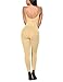 Amilia Womens Spaghetti Strap Bodycon Tank One Piece Jumpsuits Rompers Playsuit (S, Khaki)