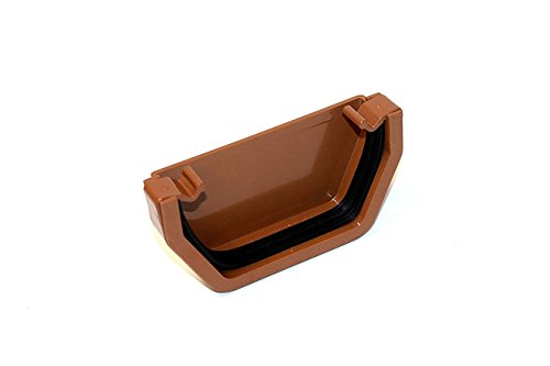 Marshall Tufflex External Stop End for 114mm Squareline Gutter System RWSE1 White, Black, Brown, Clay Brown (Clay)