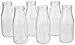 Circleware Country Milk Bottles, Set of 6, 10.5 oz, Drinking Glasses Glassware for Water Juice, Beer and Bar Liquor Dining Decor Beverage Gifts, 6pc, Dairy Cow Set