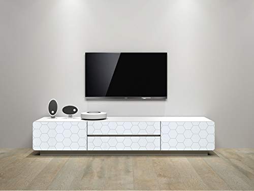 White Hexagon Wallpaper White Hexagon Contact Paper White Trellis Wallpaper Peel and Stick Wallpaper Removable White Wallpaper Self Adhesive White Wallpaper White Contact Paper Vinyl 17.7"X78.7" - Thumbnail 6