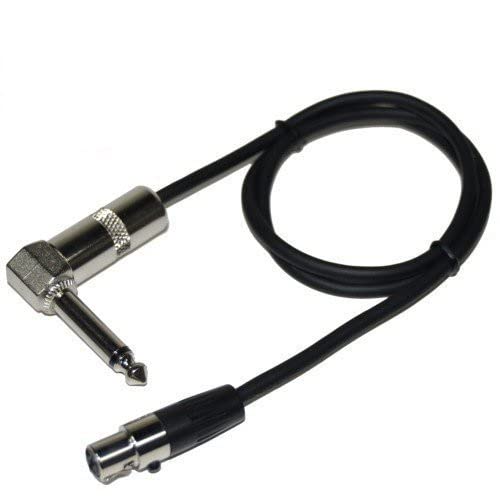 HQRP 2ft 4-Pin Mini Connector (TA4F) to 1/4" Right Angle Connector Instrument Cable for Line-6 Relay G50 G55 G90 Digital Wireless Guitar System TBP12 Transmitter 98-033-0003