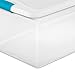 Sterilite 14998004 106 Quart White/Clear Plastic Storage Box With Blue Aquarium Latches4