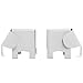 Modern Elephant Shaped Decorative Metal Bookends, Office or Home Decorations, Set of 2, White