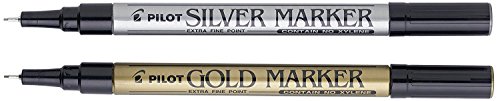 Pilot Supercolour Paint Marker Pen Pack of 2 - Gold and Silver