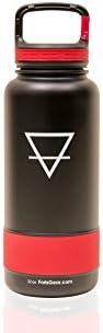 Foris Vacuum Insulated Stainless Steel 32 oz Water Bottle - Double Walled Flask - Best For Hiking, Camping, and Outdoors (Red)