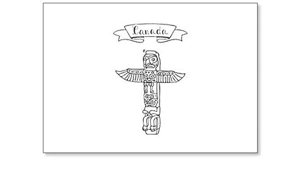 Totem Pole Canada Culture Indigenous People Landmark Illustration Classic Fridge Magnet Amazon Ca Home Kitchen